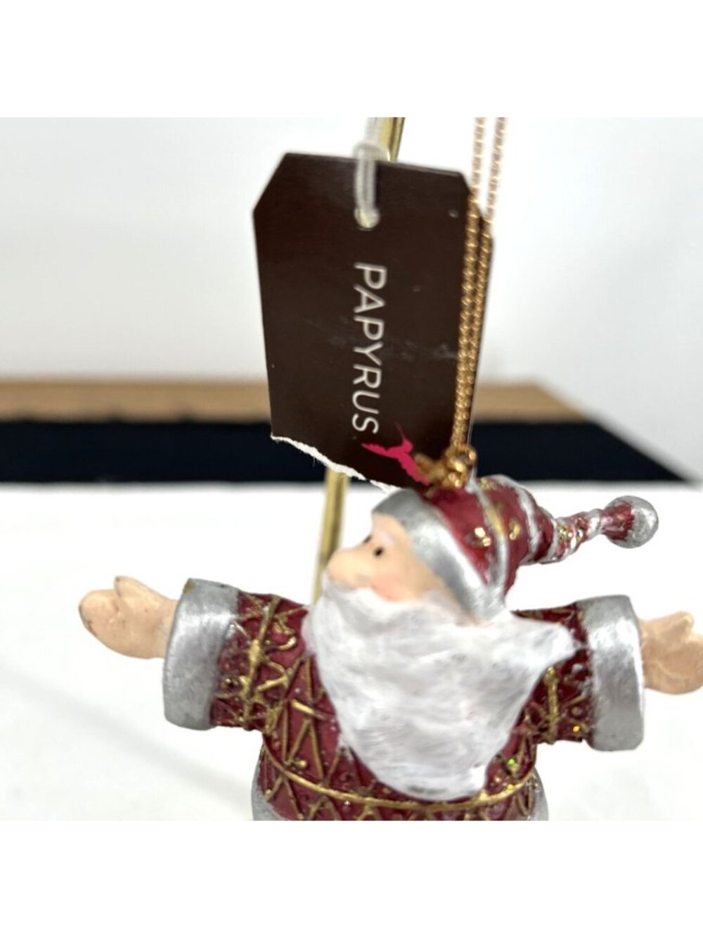 Papyrus Santa Standing on Star 5" Ornament Multicolor Resin NOS - Picture 2 of 6